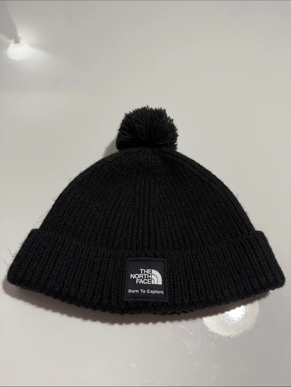 The North Face Kids Black Pom Pom Beanie Sz 2T/3T